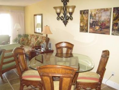 Dining area seats four
