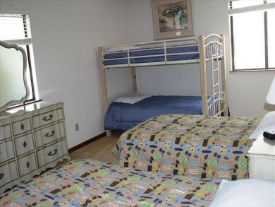 Third Bedroom has Two Twin Beds & Bunk Beds