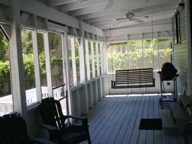 Screened Porch with Swing Bench