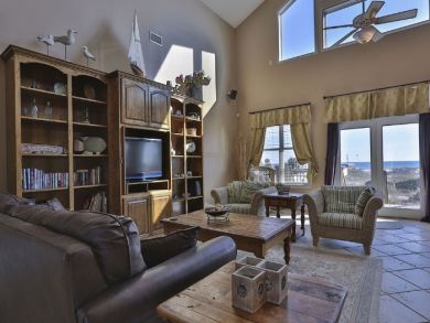 Living Area with Gulf View