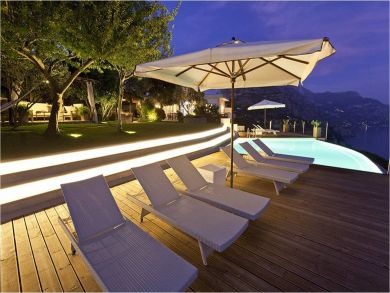 Pool View at Night