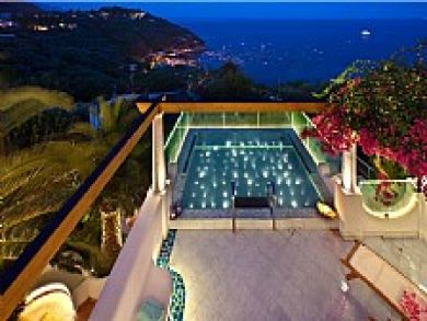 Pool View at Night