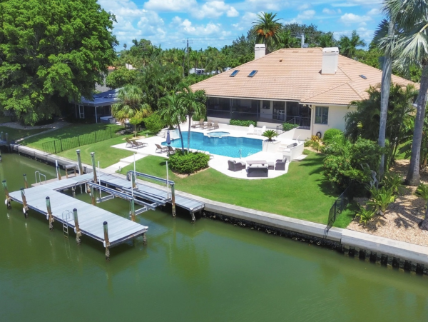 St. Armands Circle Canal-Front Home with Pool