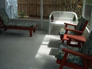 Screened Porch with Seating Area