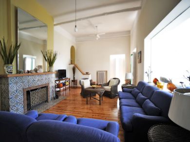 Living Area with Fireplace