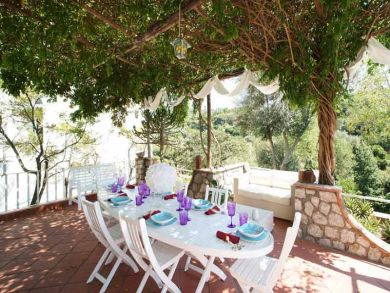 Shaded Outside Dining Area