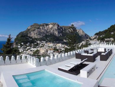 Poolside Lounging Area