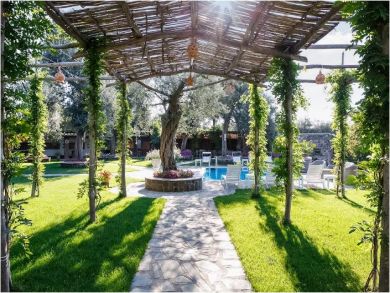 Pool Surrounded by Gardens