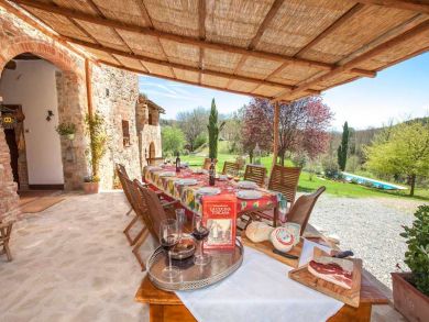 Shaded Outdoor Dining Area