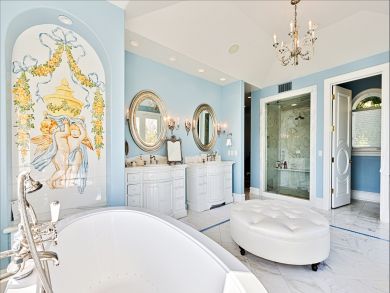 Master Bathroom with Dual Vanity & Walk-in Shower