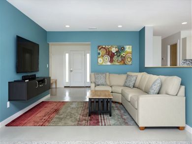 Wall Mounted TV in Living Room