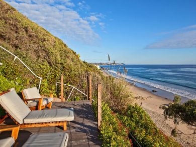 Beach Front Lounging Area