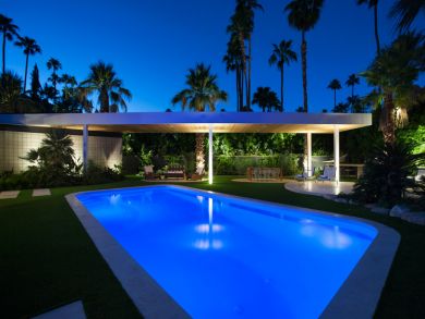 Pool View at Night