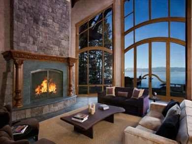 Living Room with Floor to Ceiling Windows