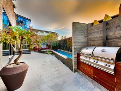 BBQ Grill on Backyard