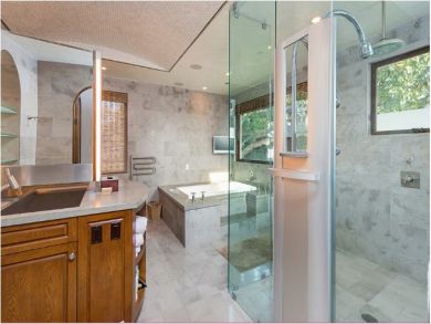 Bathroom with Multiple Overhead and Body Showers