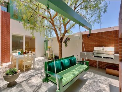 BBQ Grill & Swing Bench