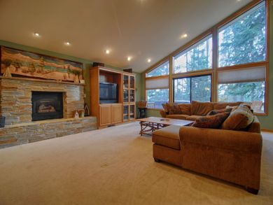 Living Room with Fireplace & Flat Screen TV
