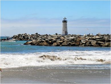 Lighthouse at Harbor Entrance