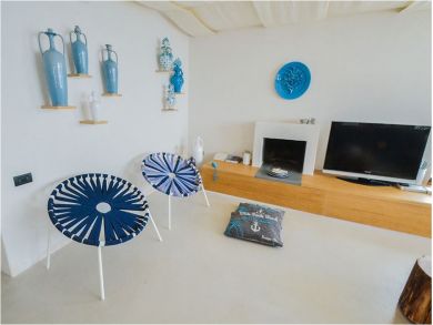 Fireplace & Flat Panel TV in Living Area