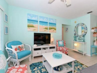 Living Area with Large Screen TV