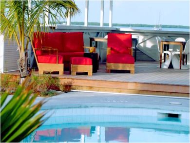 Poolside Seating Area