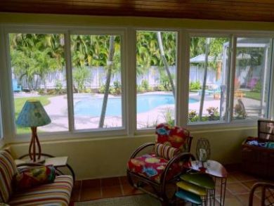 Pool View from Sun Room