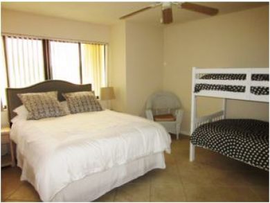 One Set of Twin Bunk Beds in Guest Bedroom