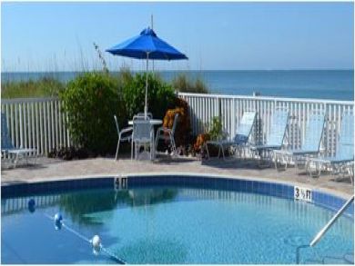 Poolside Lounging Area