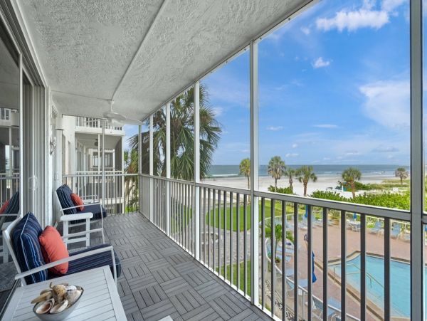 Luxury Siesta Key Beachfront Vacation Rental Gulf View Condo with Balcony & Pool