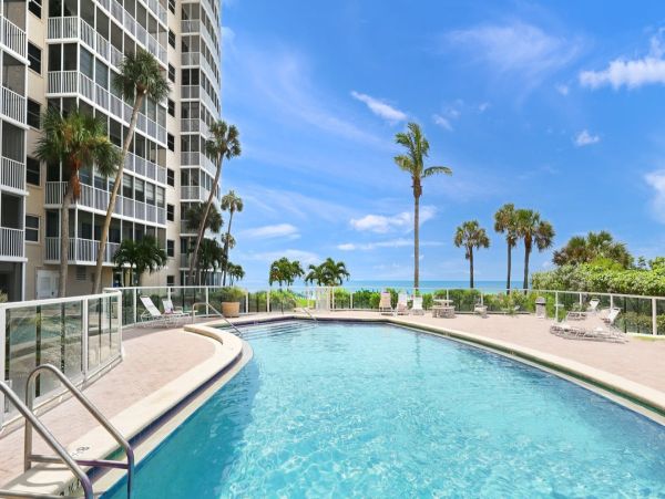 Luxury Siesta Key Beachfront Vacation Rental Gulf View Condo with Balcony & Pool