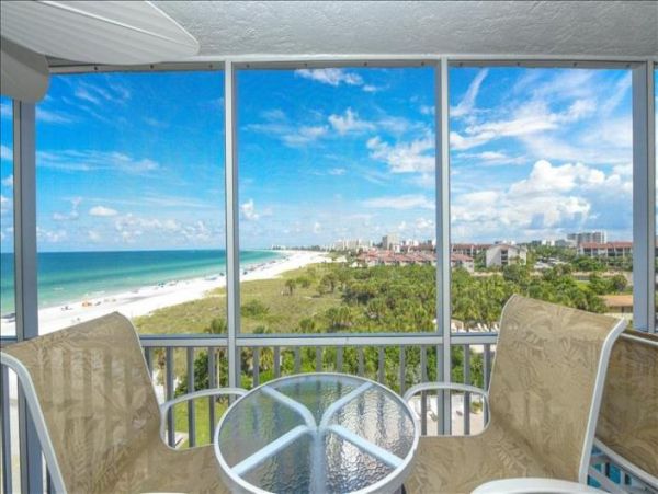Siesta Key Two Bedroom Gulf View Vacation Condo