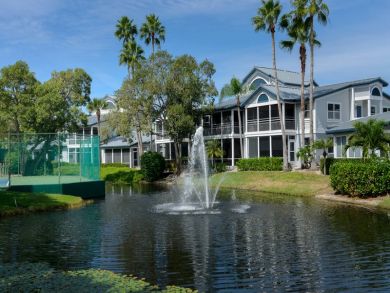 Lake with Fountain at Complex