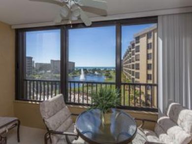 Screned Lanai with Views to the Interior Courtyard and Gulf