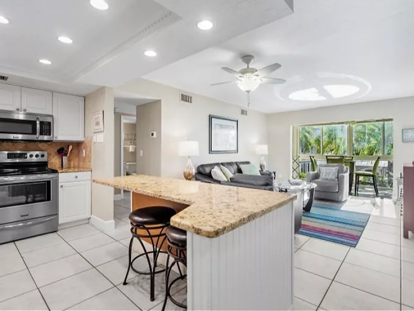 Communal Pool at this Two Bedroom Beach Condo Sleeps 6
