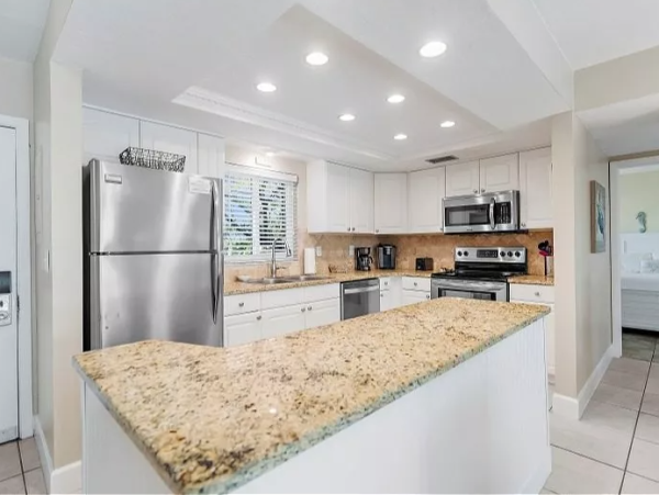 Communal Pool at this Two Bedroom Beach Condo Sleeps 6