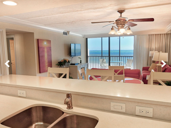 Sanibel Vacation Beach Condo Sleeps Six Guests - Gulf View