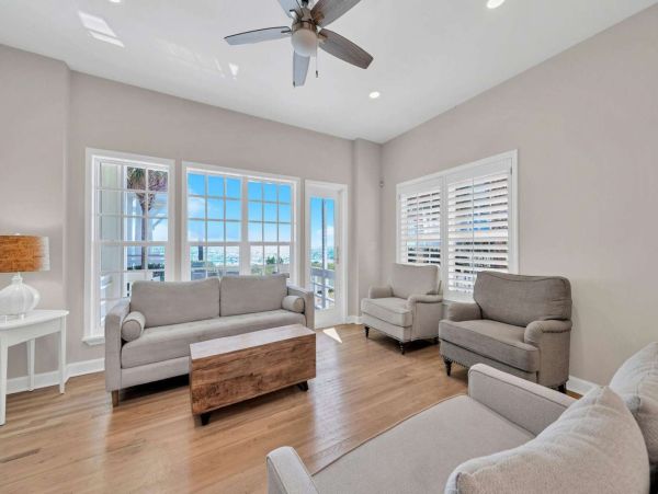 Miramar Gulf Front Vacation Rental Luxury Home with Pool & Guests House