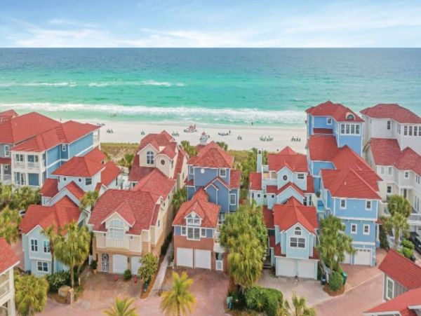 Miramar Gulf Front Vacation Rental Luxury Home with Pool & Guests House