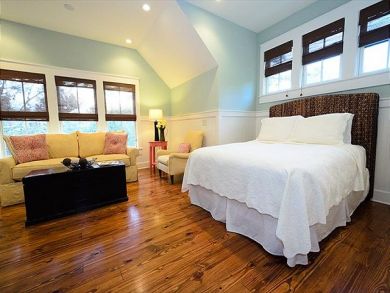 Sleeping Area with Queen Bed & Queen Sleeper Sofa