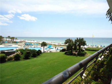 Pool and Beach View from Balcony