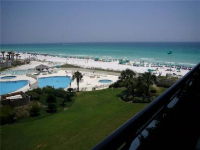 Pool and Beach View from Balcony