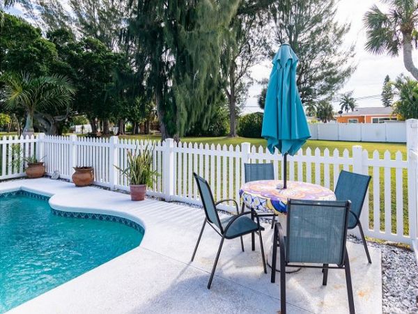 Private Pool at this Three Bedroom Anna Maria Vacation Home