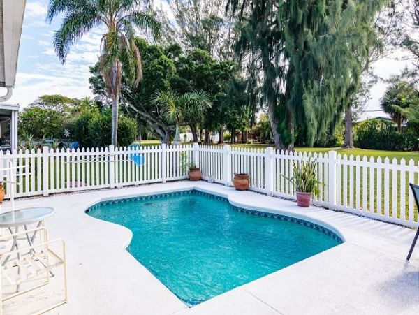 Private Pool at this Three Bedroom Anna Maria Vacation Home