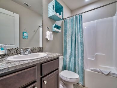 Shower in Tub in Guest Bathroom