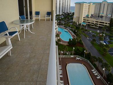 Balcony with Pool View