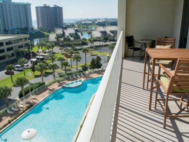 Balcony with Pool View