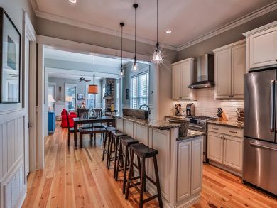 Equipped Kitchen with Bar Seating