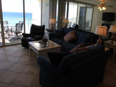 Living Room with Gulf View Living Room with Gulf View