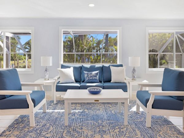 Almost on the Sand Captiva Rental Home Five Bedrooms Sleeps 12